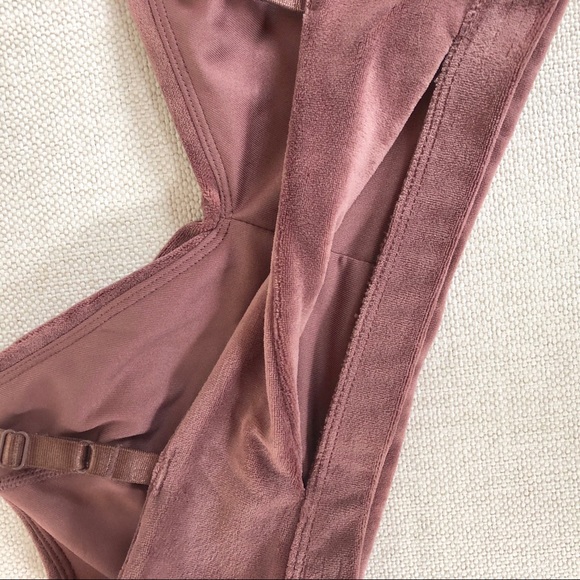 JOY LAB Dusty Rose Velour Bralette - Picture 4 of 5